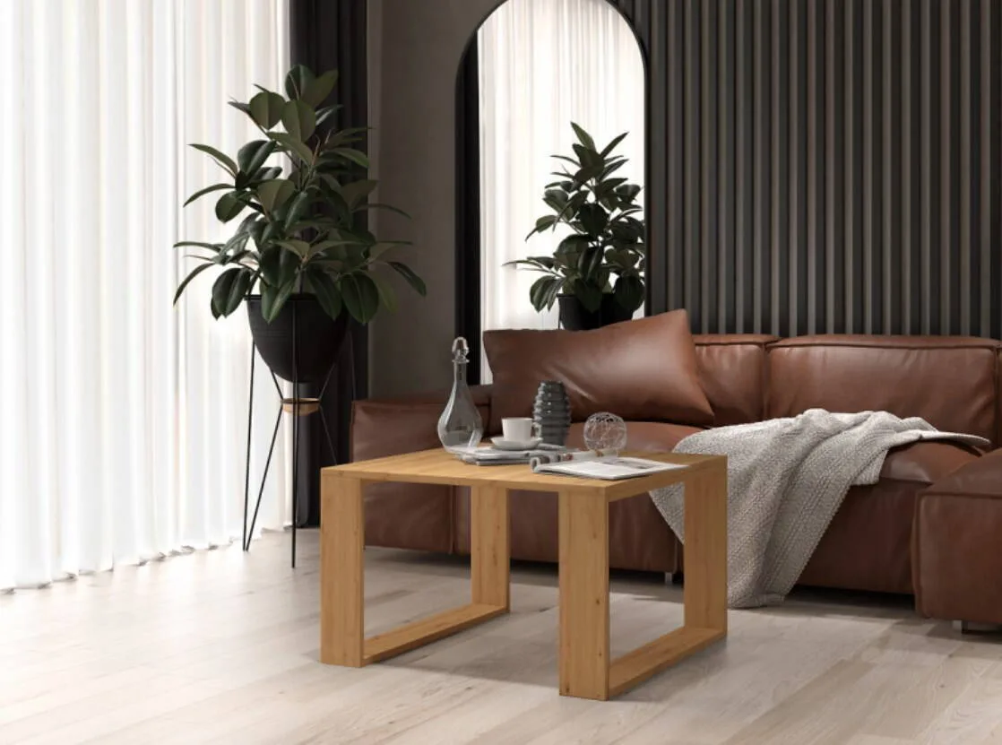 20260317172728_tetragono_trapezaki_saloniou_modern_mini_xylino_kafe_m67xp67xy40ek Τετράγωνο Τραπεζάκι Σαλονιού Modern Mini Ξύλινο Καφέ Μ67xΠ67xΥ40εκ. - Image 1