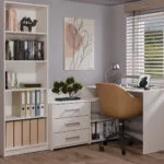 Γωνιακό Γραφείο Dany Ξύλινο Cashmere Beige 120x120x76εκ.