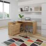 Γωνιακό Γραφείο Dany Ξύλινο Artisan Oak 120x120x75εκ.