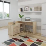 Γωνιακό Γραφείο Dany Ξύλινο Μπεζ 120x120x75εκ.