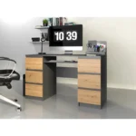 Γραφείο Kuba Ξύλινο Γκρι 51x130x76εκ.