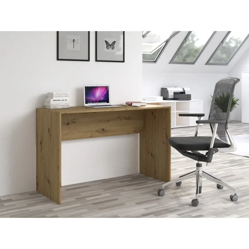 20260324152630_goniako_grafeio_biurko_plus_xylino_me_vivliothiki_artisan_oak_120x50x76ek Γωνιακό Γραφείο Biurko Plus Ξύλινο με Βιβλιοθήκη Artisan Oak 120x50x76εκ. - Image 1