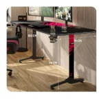 Γραφείο Gaming Ξύλινο Black 160x60x75εκ.