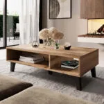 Ορθογώνιο Τραπεζάκι Σαλονιού Nord Ξύλινο Wotan Oak / Anthracite Μ110xΠ60xΥ35εκ.