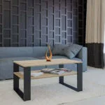 Ορθογώνιο Τραπεζάκι Σαλονιού Modern 1p Son Ξύλινο Μπεζ Μ90xΠ58xΥ50εκ.