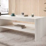 Ορθογώνιο Τραπεζάκι Σαλονιού Cama Ξύλινο White Matte Μ120xΠ60xΥ50εκ.
