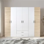 Dormie Εξάφυλλη Ντουλάπα Λευκή Απόχρωση 206x52x213cm 039-000215