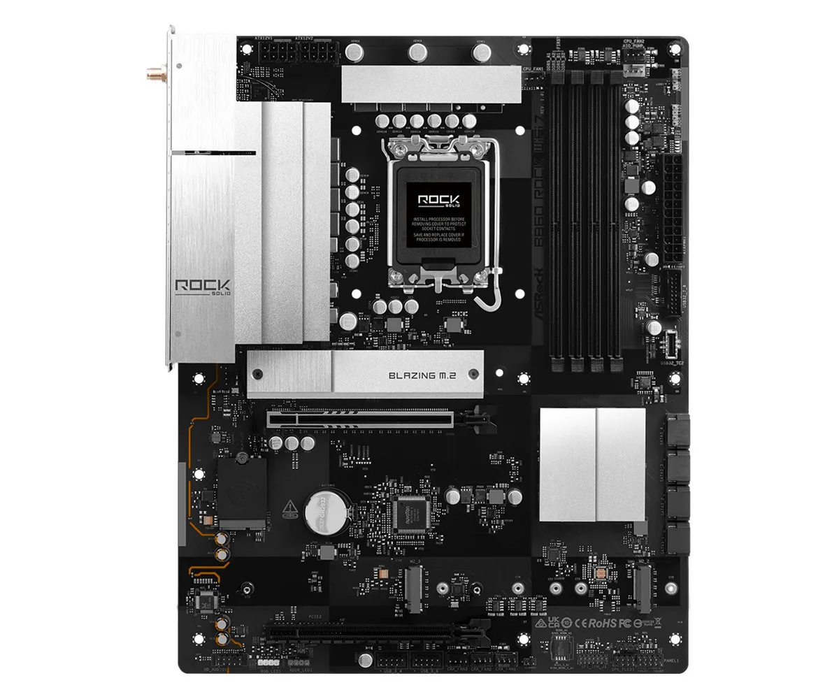 20260326174325_acef0662 ASRock B860 Rock Wi-Fi Motherboard ATX με Intel 1851 Socket 90-MXBUA0-A0UAYZ - Image 1