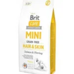 Brit Mini Grain Free Hair & Skin 7kg Ξηρά Τροφή χωρίς Σιτηρά & Γλουτένη για Ενήλικους Σκύλους Μικρόσωμων Φυλών με Ρέγγα και Σολομό