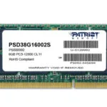 Patriot DDR3 με Module 1x8GB και Ταχύτητα 1600 για Laptop PSD38G16002S