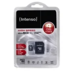 Intenso microSDHC 4GB Class 10 High Speed με αντάπτορα