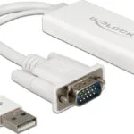 DeLock Μετατροπέας VGA male σε HDMI female Λευκό 1τμχ 62460