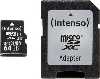 Intenso Professional microSDXC 64GB Class 10 U1 UHS-I με αντάπτορα - Image 1