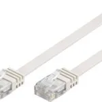 Goobay Flat U/UTP Cat.5e Καλώδιο Δικτύου Ethernet 15m Λευκό 1τμχ 93364