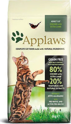 20160714102144_applaws_adult_cat_chicken_with_extra_lamb_0_4kg Applaws Adult Cat Grain Free Ξηρά Τροφή χωρίς Σιτηρά για Ενήλικες Γάτες με Κοτόπουλο / Αρνί 0.4kg - Image 1
