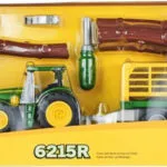 Klein John Deere με Τρέιλερ & Ξυλεία Τρακτέρ 1:24 Αγροτικό για 3+ Ετών