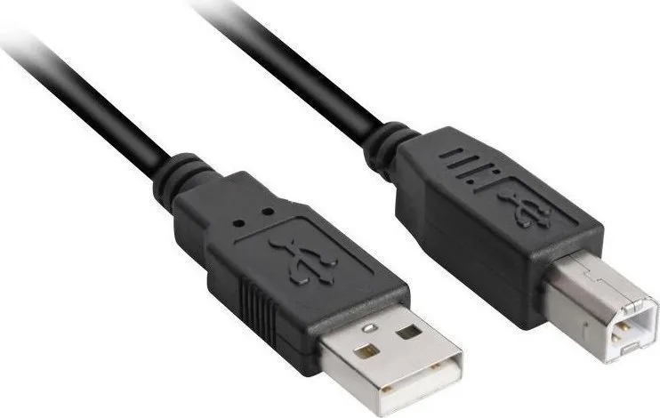 Sharkoon USB 2.0 Cable USB-A male - USB-B male 3m - Image 1