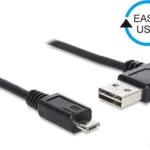 DeLock Angle (90°) USB 2.0 to micro USB Cable Μαύρο 5m (83385)