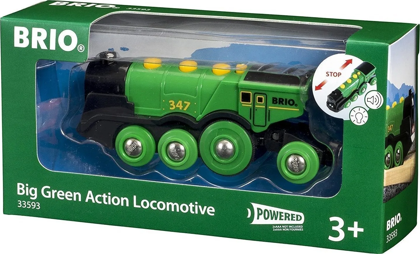 20170504105023_brio_toys_big_green_action_locomotive Brio Toys Big Green Action Locomotive Τρενάκι με Ήχο και Φως για 3+ Ετών 33593 - Image 1