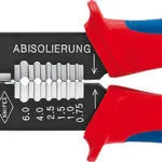 Knipex Πρέσα Ακροδεκτών Διατομής 0.5-2.5mm² με Απογυμνωτή (Μήκος 230mm) 97 21 215 B