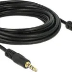DeLock Καλώδιο TRRS 3.5mm male - 3.5mm male Μαύρο 5m (83438)