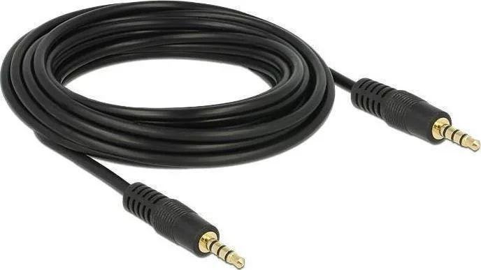 20170531125136_delock_cable_3_5mm_male_3_5mm_male_5m_83438 DeLock Καλώδιο TRRS 3.5mm male - 3.5mm male Μαύρο 5m (83438) - Image 1