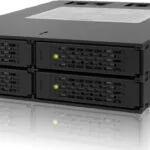 Icy Dock ToughArmor 4x 2.5Inch SATA 6Gbps HDD/SSD Mobile Rack/Cage in 1x external 5.25Inch Bay Μαύρο MB994SP-4SB-1