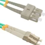 Qoltec Optical Fiber LC-SC Cable 1m Τιρκουάζ (54348)