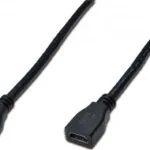 Digitus HDMI 1.4 Cable HDMI male - HDMI female 2m Μαύρο AK-330201-020-S