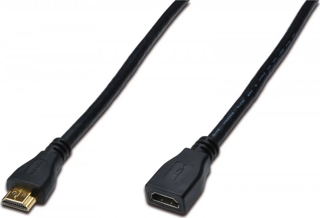Digitus HDMI 1.4 Cable HDMI male - HDMI female 2m Μαύρο AK-330201-020-S - Image 1