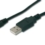 Digitus Regular USB 2.0 to micro USB Cable Μαύρο 1.8m (AK-300127-018-S)