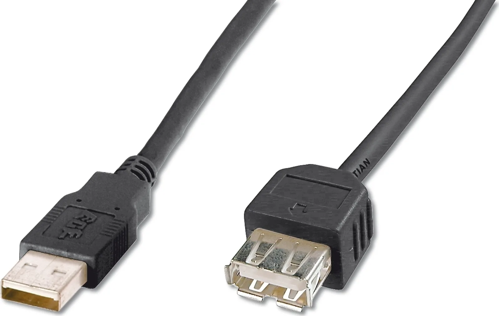 Digitus USB 2.0 Cable USB-A male - USB-A female 3m (AK-300200-030-S) - Image 1