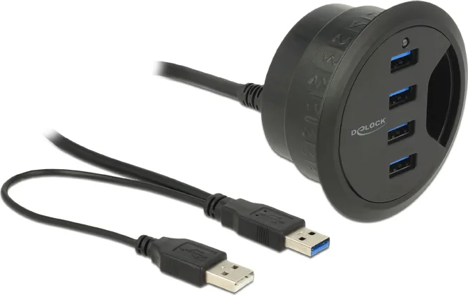 DeLock USB 3.0 Hub 4 Θυρών με σύνδεση USB-A (62868) - Image 1