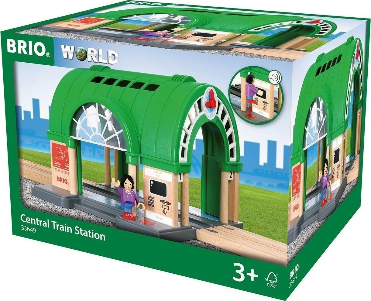 20171009153854_brio_toys_central_train_station Brio Toys Central Station Αξεσουάρ Σιδηρόδρομου με Ήχο για 3+ Ετών 33649 - Image 1