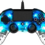 Nacon Wired Illuminated Compact Controller για PS4 Crystal Blue