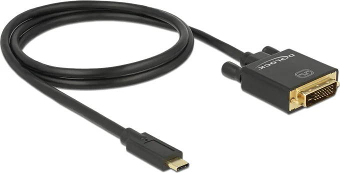 DeLock Regular USB 3.1 Cable USB-C male - DVI-D male Μαύρο 1m (85320) - Image 1