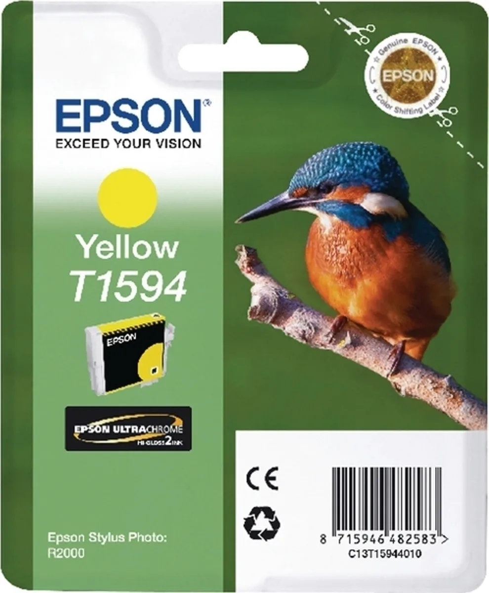 20171207113103_epson_t1594_yellow_c13t159440 Epson T1594 Γνήσιο Μελάνι Εκτυπωτή InkJet Κίτρινο (C13T15944010) - Image 1