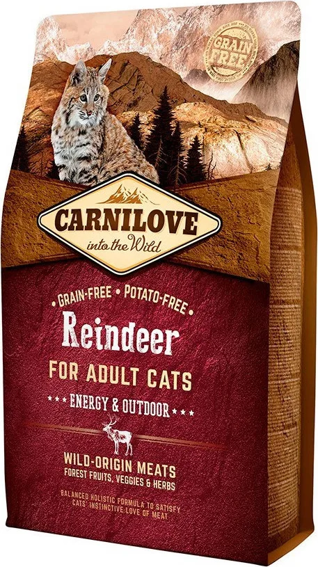 20180308112145_carnilove_adult_cats_reindeer_2kg Carnilove Into The Wild Reindeer Ξηρά Τροφή χωρίς Σιτηρά για Ενήλικες Γάτες με Τάρανδο 2kg - Image 1