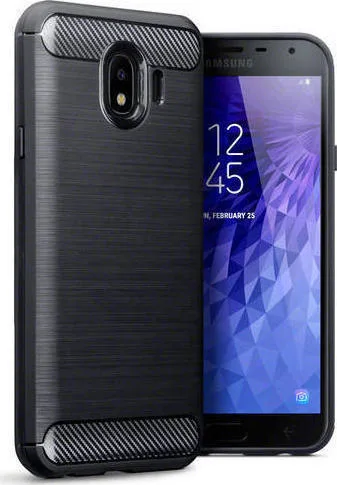 20180620125608_terrapin_carbon_fibre_mayro_galaxy_j4 Terrapin Carbon Fibre Back Cover Σιλικόνης Μαύρο (Galaxy J4) 118-002-710 - Image 1