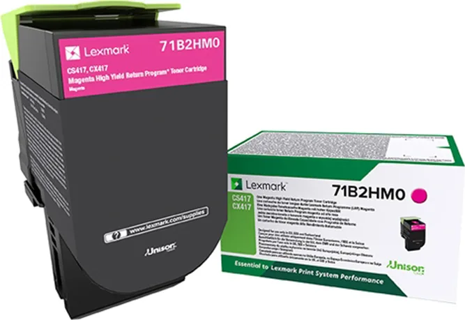 Lexmark 71B2HM0 Γνήσιο Toner Laser Εκτυπωτή Ματζέντα Return Program High Yield 3500 Σελίδων - Image 1