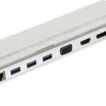 Sandberg USB-C Docking Station με HDMI/DisplayPort 4K PD Ethernet και συνδεση 2 Οθονών Ασημί (136-23)