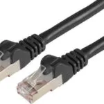 Sharkoon S/FTP Cat.6a Καλώδιο Δικτύου Ethernet 1m Μαύρο 1τμχ