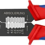 Knipex Πρέσα Ακροδεκτών Διατομής 0.5-6mm² με Απογυμνωτή (Μήκος 240mm) 97 32 240