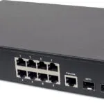 Intellinet 561167 Managed L2 PoE+ Switch με 8 Θύρες Gigabit (1Gbps) Ethernet και 2 SFP Θύρες