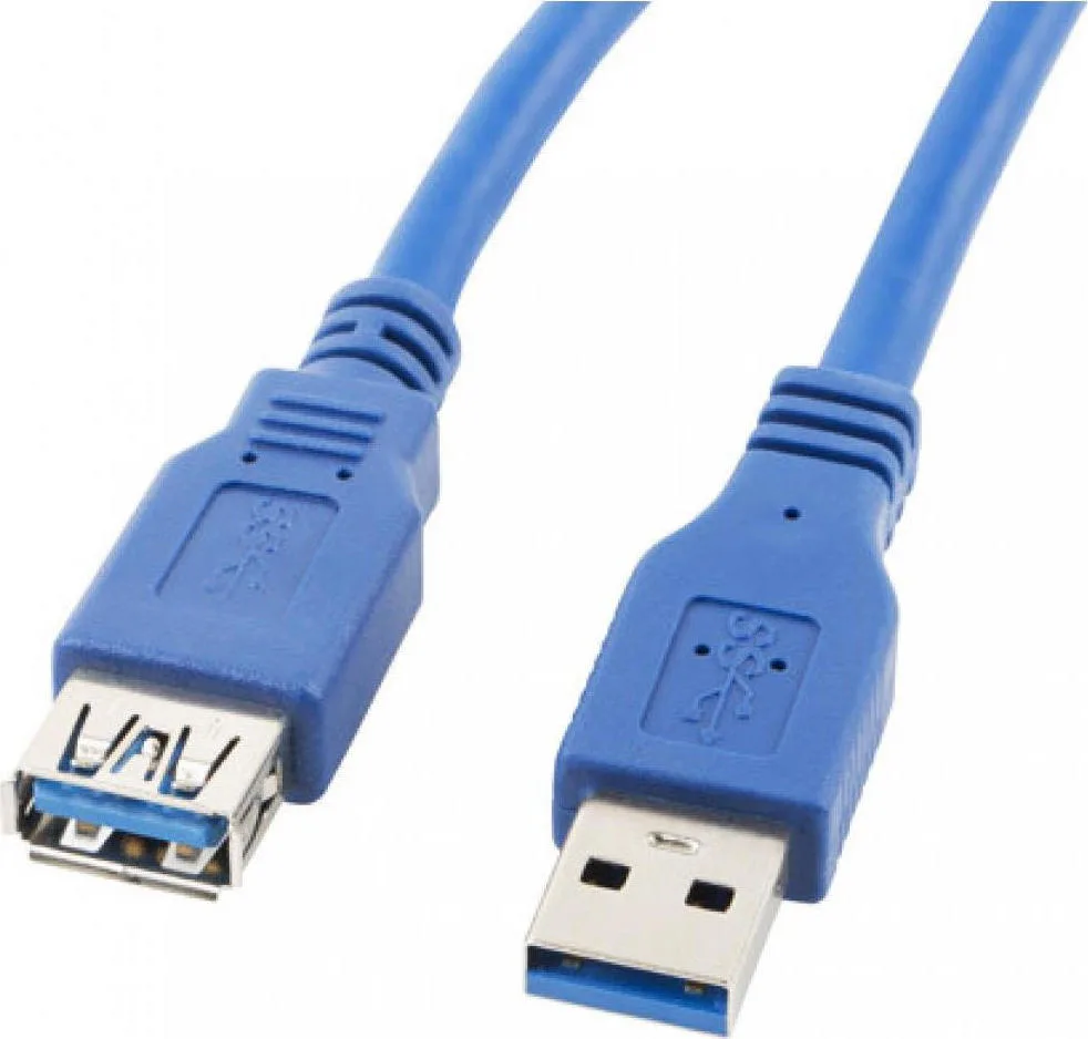 Lanberg USB 3.0 Cable USB-A male - USB-A female 3m (CA-US3E-10CC-0030-B) - Image 1