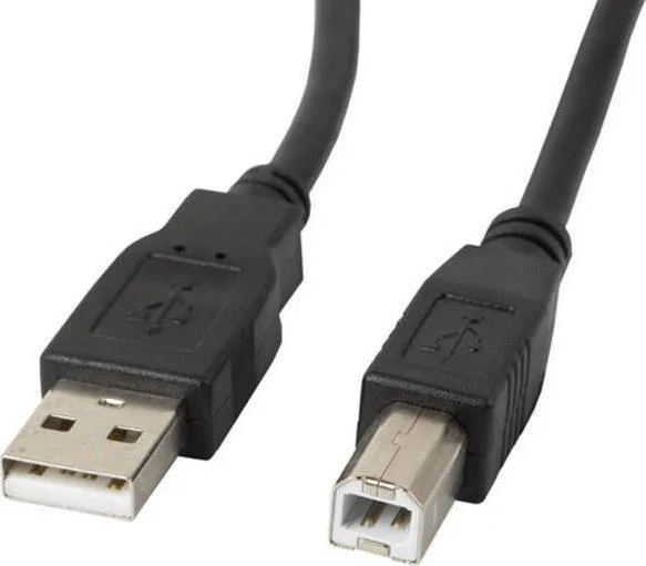 Lanberg USB 2.0 Cable USB-A male - USB-B male 5m (CA-USBA-11CC-0050-BK) - Image 1
