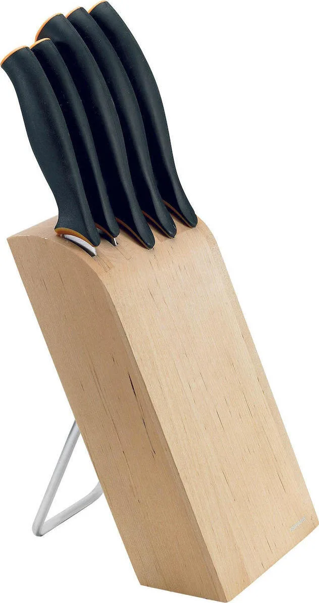20190423110419_fiskars_machairia_set_me_vasi_bread_knife_5tmch_1023782 Fiskars bread knife Σετ Μαχαίρια με Βάση από Ανοξείδωτο Ατσάλι 1023782 5τμχ - Image 1