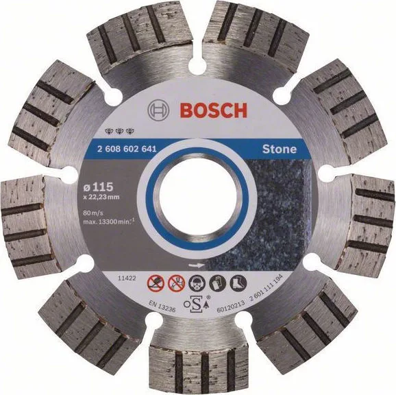 Bosch Δίσκος Κοπής Δομικών Υλικών 115mm 2608602641 - Image 1