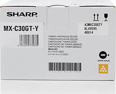 20190611132204_sharp_mx_c30gt_y_yellow_toner_mxc30gty Sharp MX-C30GTY Γνήσιο Toner Laser Εκτυπωτή Κίτρινο 6000 Σελίδων - Image 1