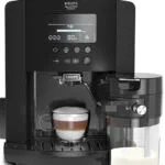 Krups Arabica Latte Αυτόματη Μηχανή Espresso 1450W Πίεσης 15bar για Cappuccino με Μύλο Άλεσης Μαύρη